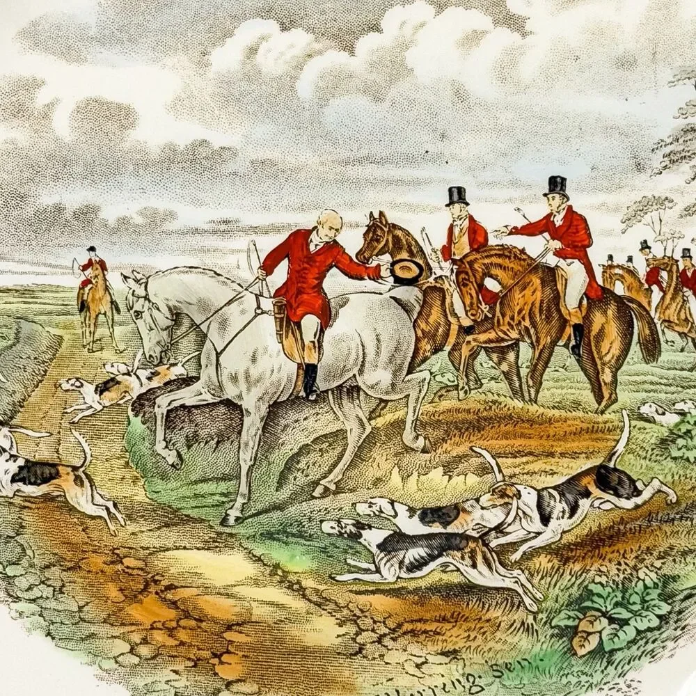 Vintage Copeland Spode “The Find” Fox Hunt Plate English Country Decor - Picture 2 of 5